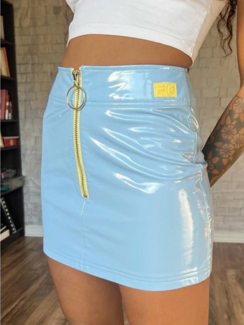 Urban outfitters x fila x Pierre Cardin blue skirt size small
